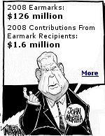 The late John Murtha (D-PA) was the leader in campaign contributions from recipients of earmarks.